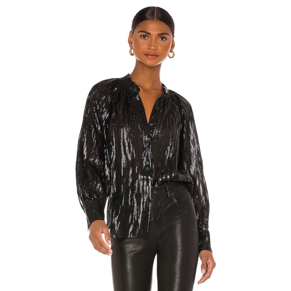 Rebecca Taylor Long Sleeve Safari Blouse